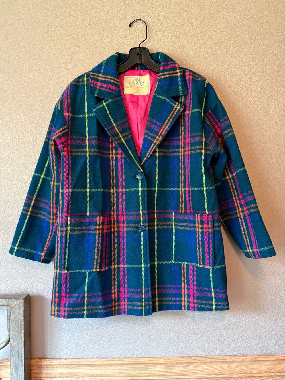 Thereabouts outerwear kids celestial real plaid pea coat.